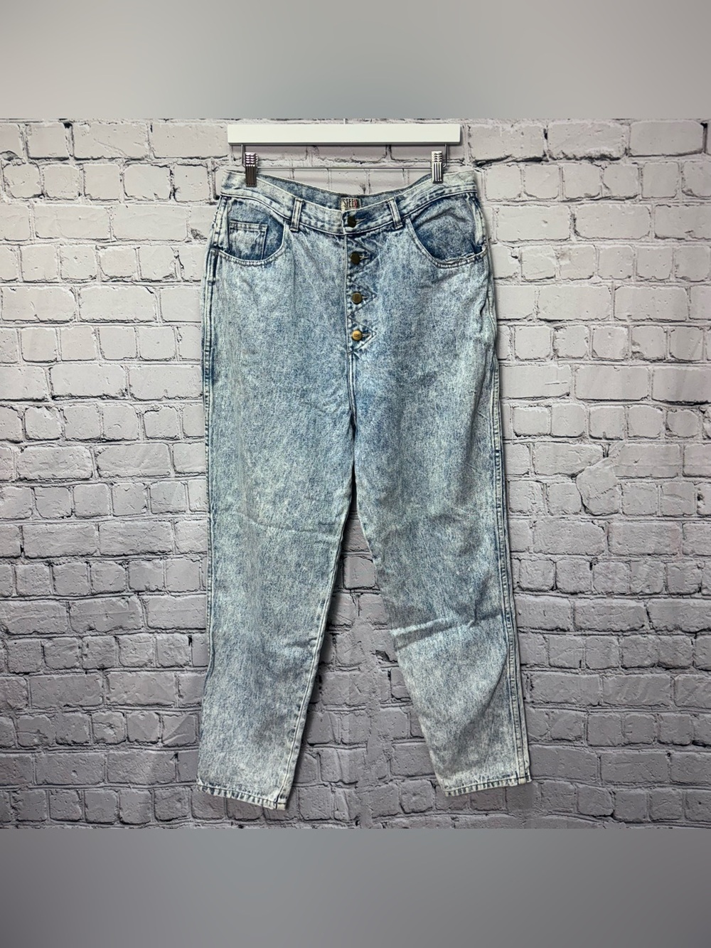 Vtg 80s 90s Stefano International High-Waist Acid Wash Women’s Jeans Size 18